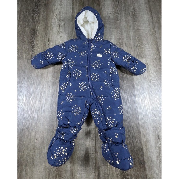 OshKosh B’gosh Other - OshKosh B'Gosh Blue Baby Snow Suit One Piece 3-6 Months Insulated Fleece Cozy